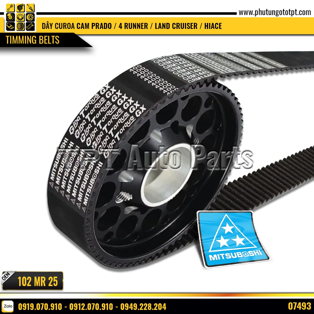 Dây curoa cam Toyota Prado - 4 Runner - Land Cruiser - Hiace 102MR25 102XR25 102R25 102RU25 TPT07493