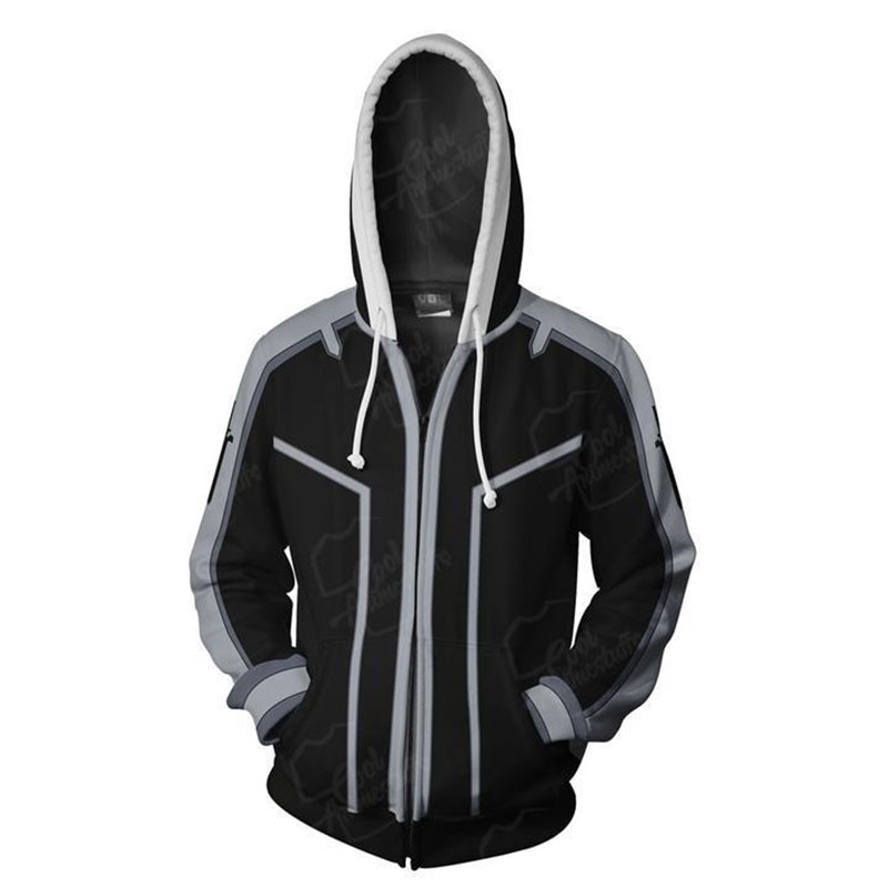 Áo Khoác Hoodie Có Khóa Kéo In Hình 3d Anime Sword Art Online Kirigaya Kazuto Kirito Asuna | BigBuy360 - bigbuy360.vn