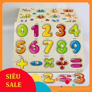 Bảng núm gỗ 10 Số và Phép tính Benrikids - Đồ chơi Ghép hình số đếm Montessori ĐCG