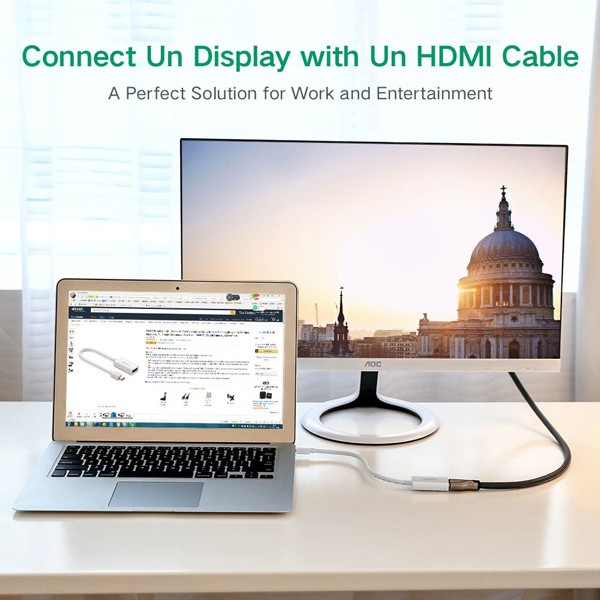 Cáp chuyển Mini DisplayPort to HDMI (âm) Ugreen 10460/10461