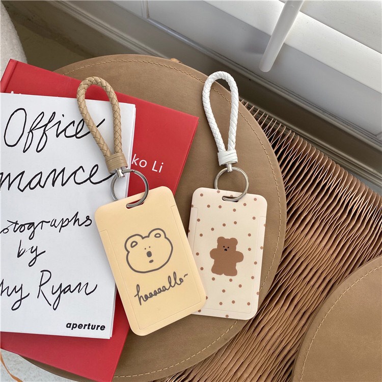 Móc Khóa Đựng Thẻ, Bao Đựng Thẻ In Hình Dễ Thương