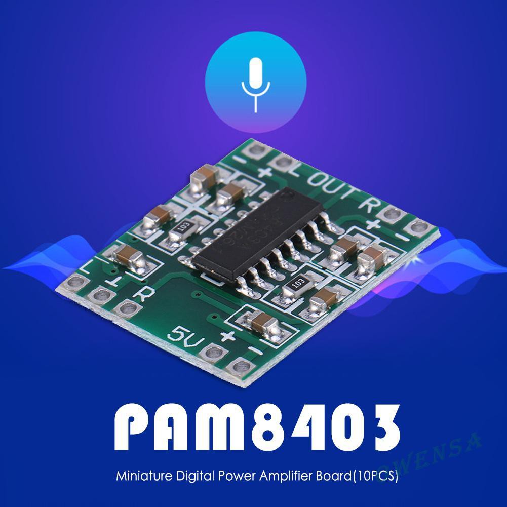 Ow  5/10pcs PAM8403 Mini Digital Amplifier Boards 2x3W Power Amplifier Modules♥