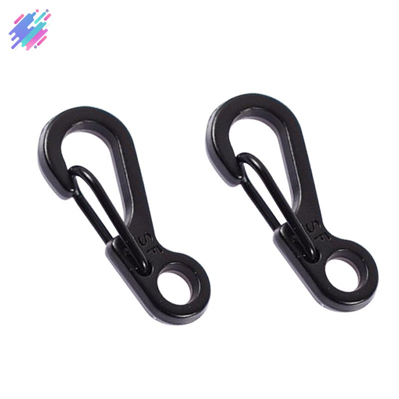 Set 2 móc khóa cài carabiner hợp kim đa năng tiện lợi dành cho leo núi