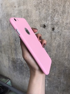 Ốp full 360 6plus hồng & đen 