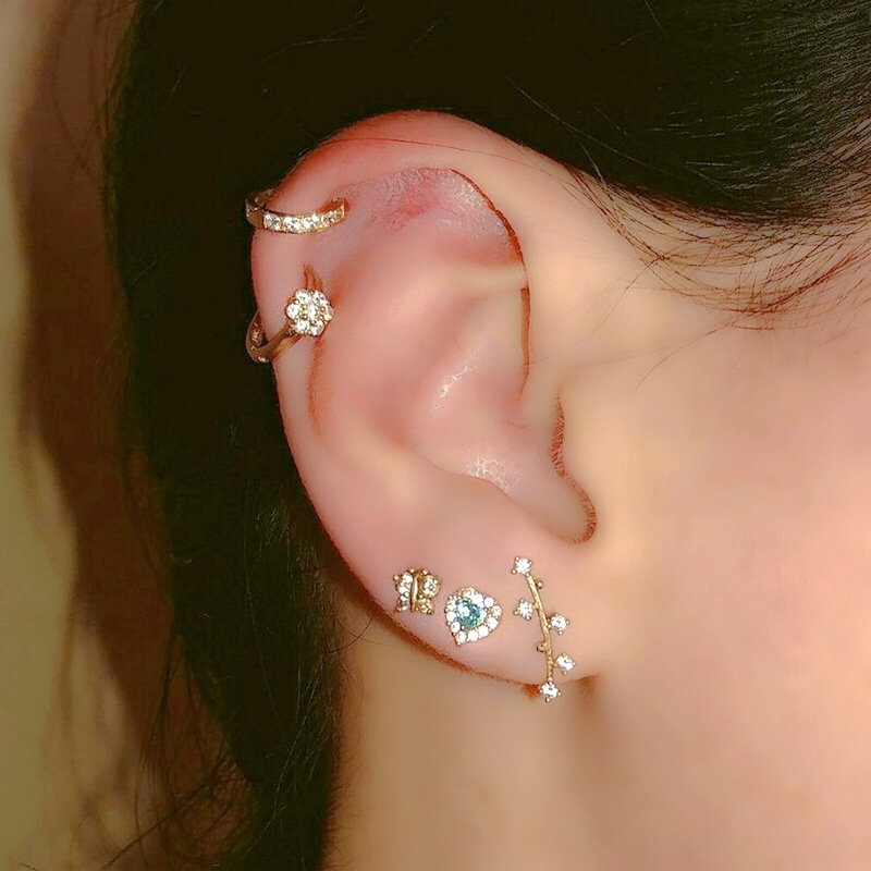 Set 5 Khuyên Tai Hình Bướm Phong Cách Âu Mỹ Thời Trang