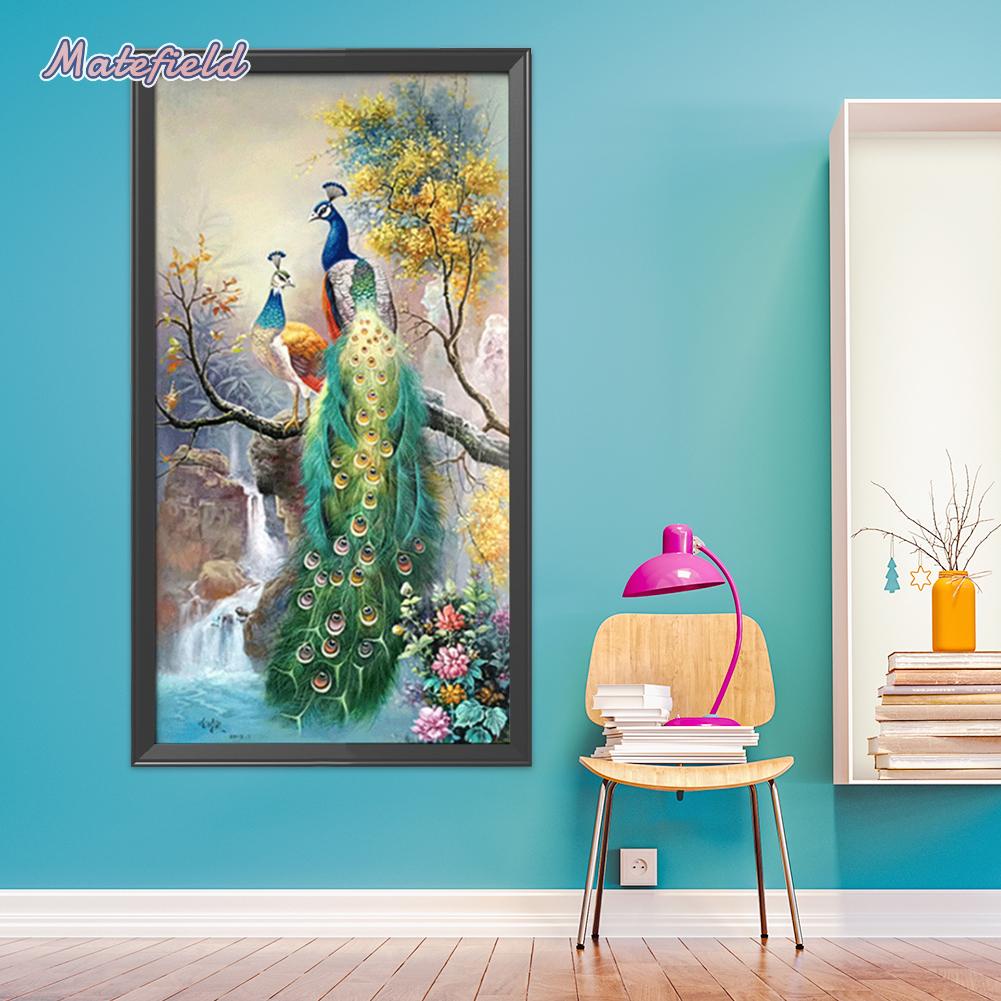 Bộ Tranh Thêu Chữ Thập Tự Nhiên 11ct Hình Chim Công