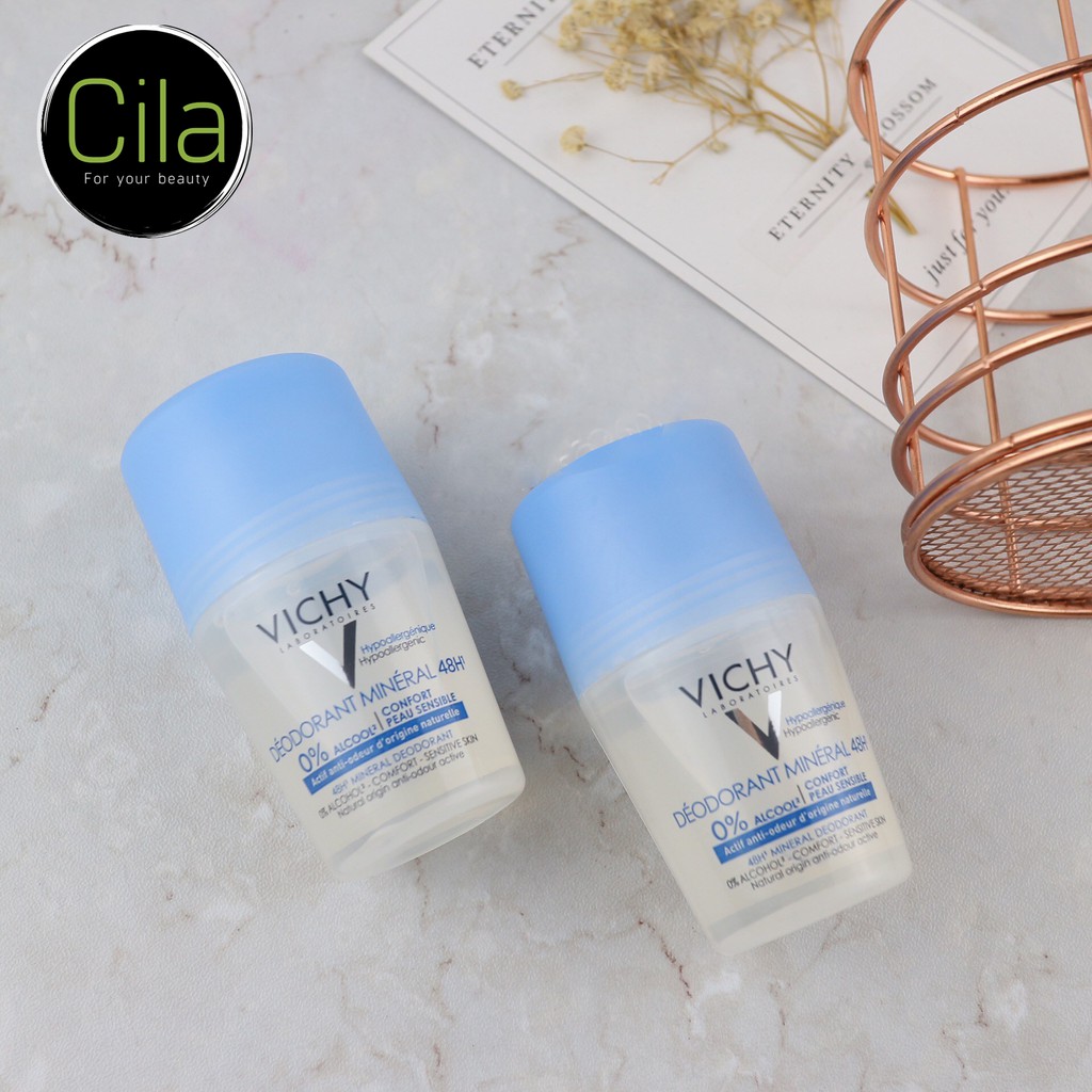 Lăn Khử Mùi Vichy Mineral Deodorant 48h (Không Muối Nhôm) - Cila House