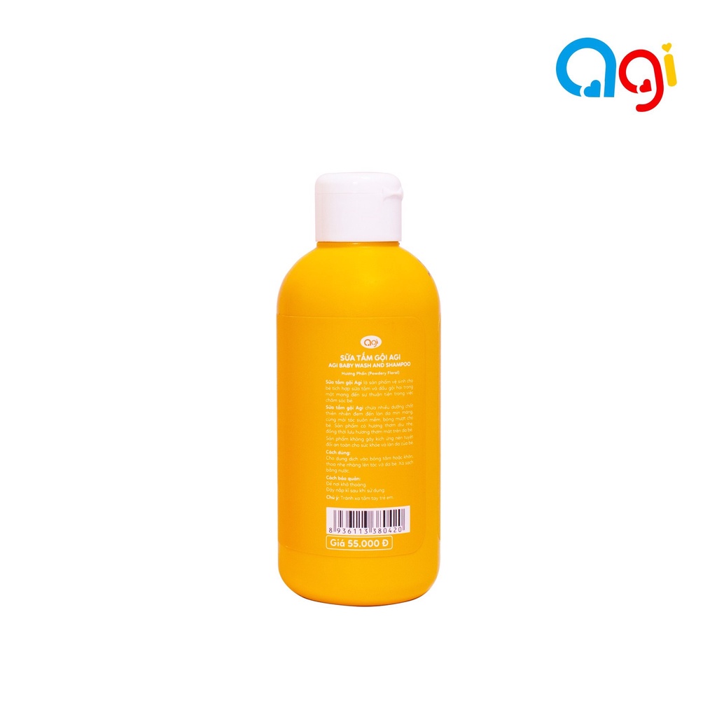 Sữa tắm gội toàn thân AGI cho bé cưng với 100% nguyên liệu được nhập khẩu từ Hàn quốc