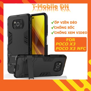 Ốp lưng Xiaomi Poco X3 NFC X3 Pro 🔥𝐅𝐑𝐄𝐄𝐒𝐇𝐈𝐏🔥 Ốp iron man chống sốc kèm chống xem video và bảo vệ camera Poco X3 Pro NFC