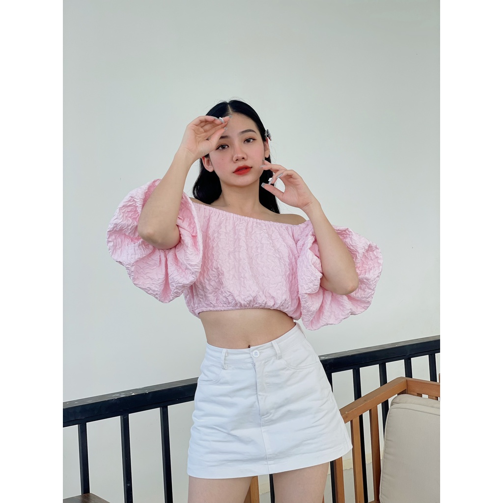 ÂME.STUDIO| Áo croptop kiểu tay phồng - Mabel Croptop