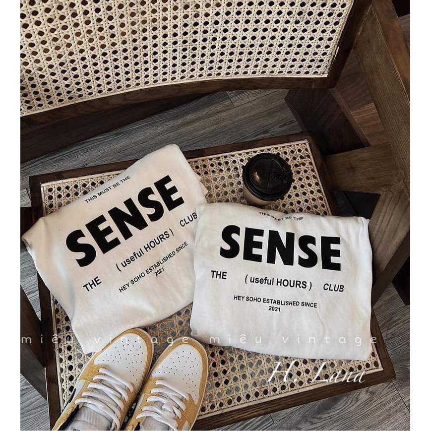 ÁO PHÔNG TRẮNG CHỮ SENSE HOT HIT | BigBuy360 - bigbuy360.vn