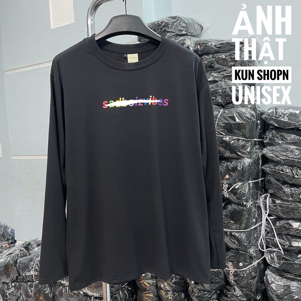 Áo thun Sadboiz longtee VIBES  Áo thun tay dài story full tag