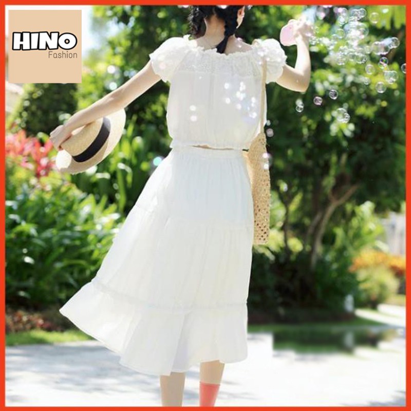 Váy Dài Qua Gối, Chân Váy Vintage Vải Voan, 2 Tầng, 2 Lớp Siêu Xinh - HINO | BigBuy360 - bigbuy360.vn