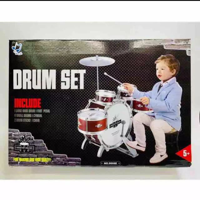 bộ trống jazz Drum Set 5 trống cho bé (kèm ghế)