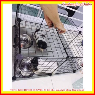 [HOT] CHUỒNG CHÓ, CHUỒNG MÈO, CHUỒNG THỎ, Chuồng quây chó mèo, thú cưng lắp ghép bằng lưới sắt 12 tấm