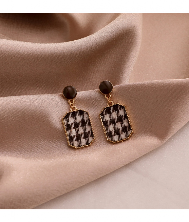 Bông tai bạc thiết kế đơn giản phong cách retro Hàn Quốc 2023