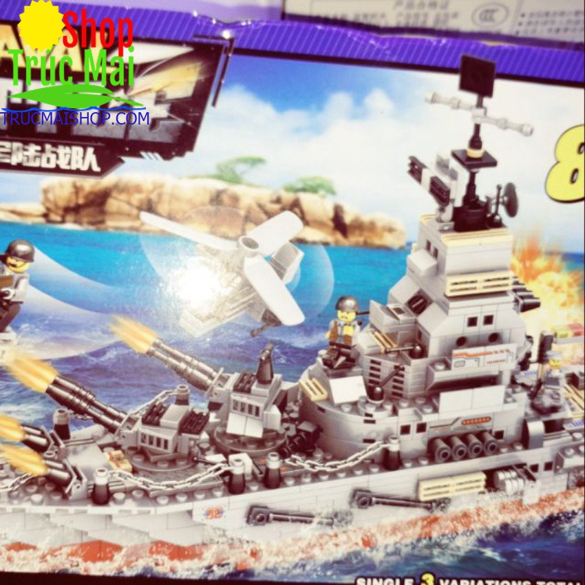 đồ chơi xếp hình lego sáng tạo 8 in 1 naval battle no.41012