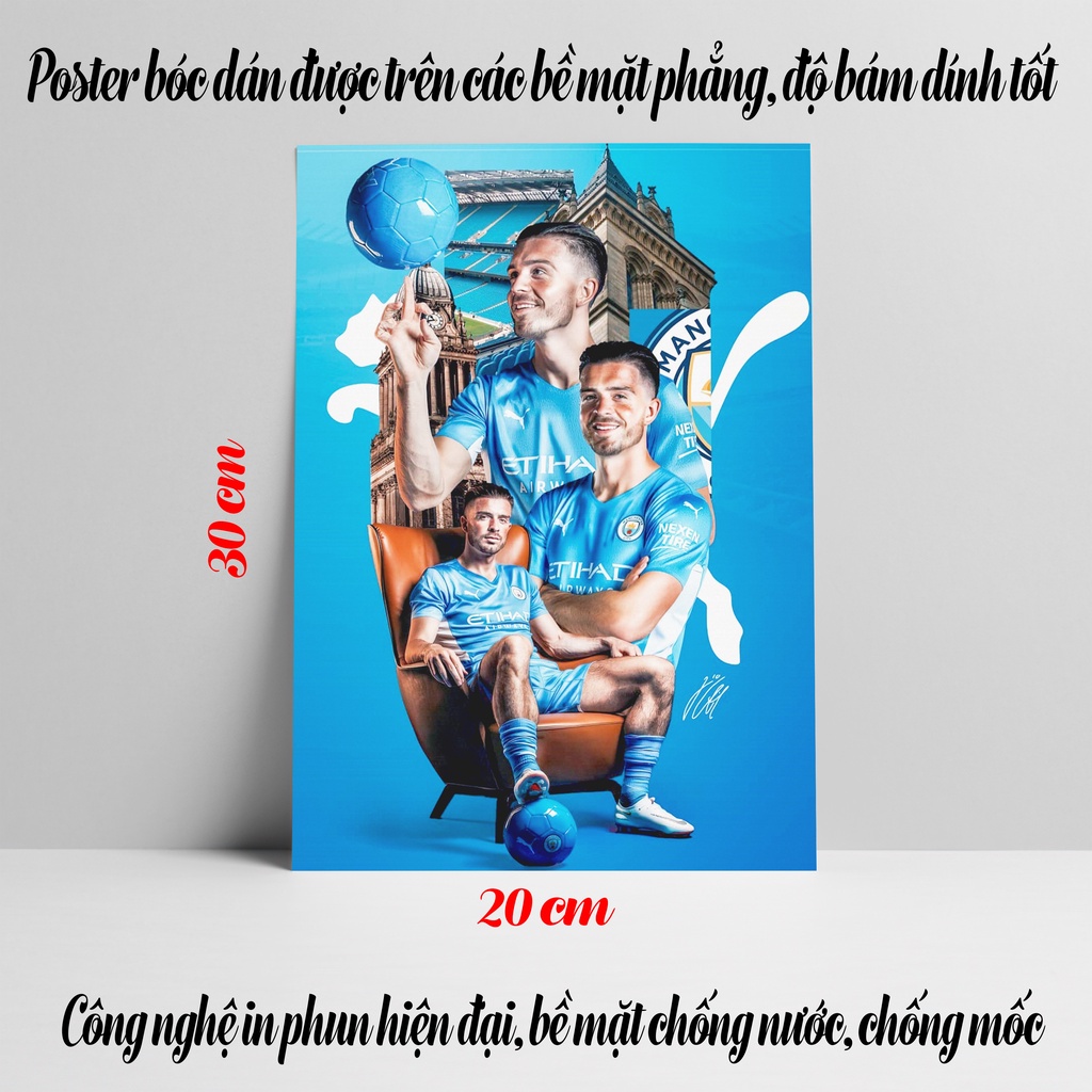 Poster Jack Grealish, Ảnh Dán Tường Jack Grealish Cực Đẹp, Poster Bóng Đá Có In Theo Yêu Cầu