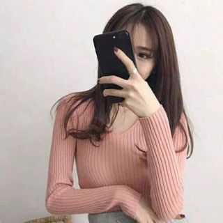 ÁO LEN CỔ TIM ÔM BODY HÀN QUỐC