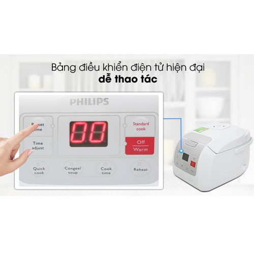 Nồi cơm điện tử Philips 1 lít HD3030 - Hàng chính hãng