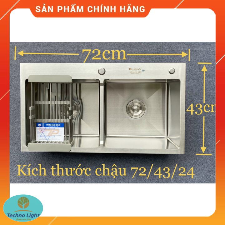 Chậu rửa bát, chậu rửa chén Inox 304 KAGOL cao cấp, Chống ồn, chống bắn nước 💖HÀNG CHÍNH HÃNG- BH 5 năm💖 Tặng rổ co gãn