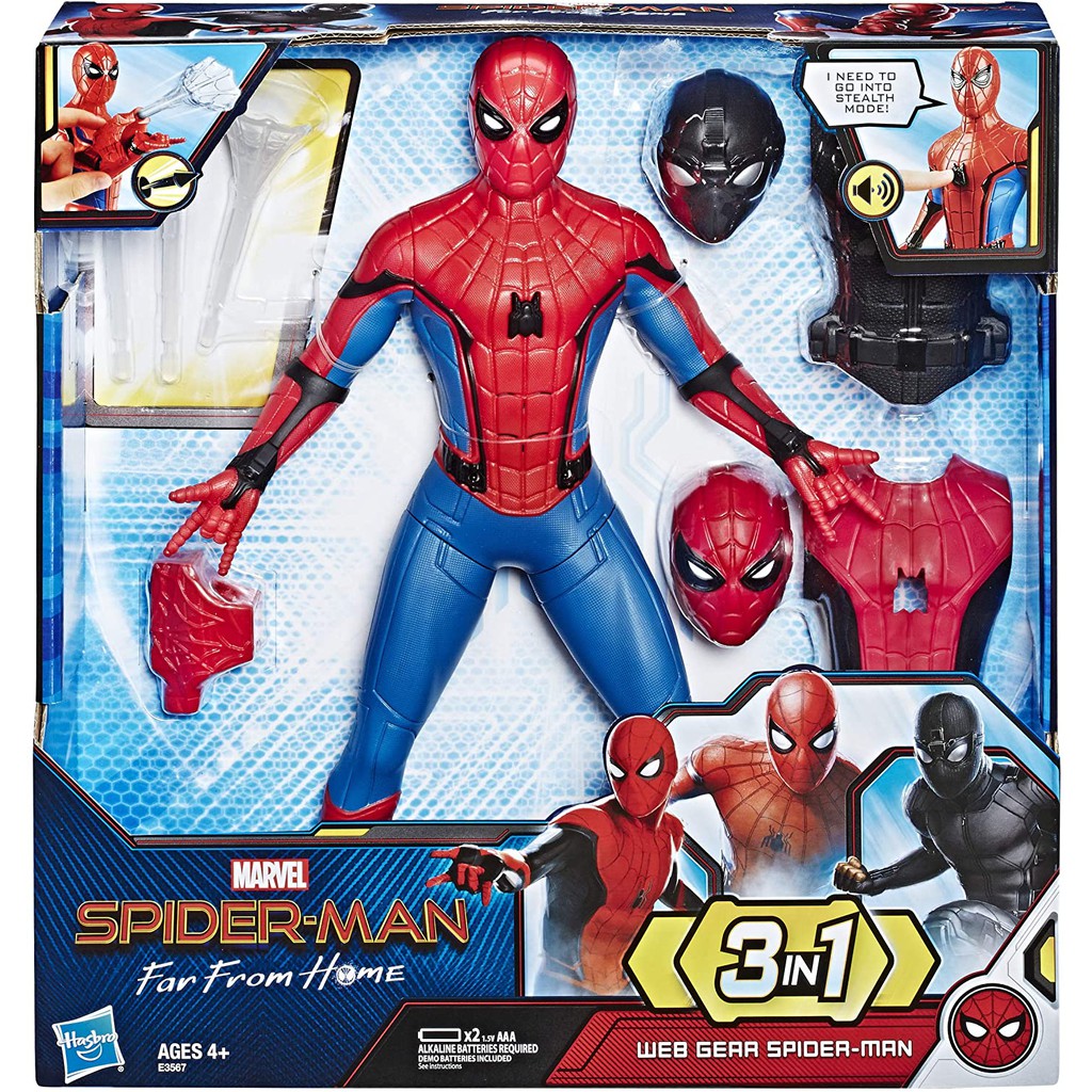 Đồ chơi mô hình Người nhện Spider Man Far From Home thay đổi trang phục (chính hãng Hasbro)