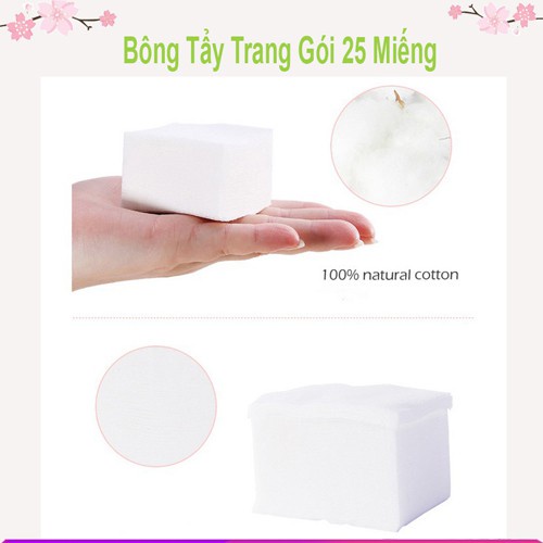 Bông tẩy trang Mini bỏ túi du lịch 25 Miếng , Bông tẩy trang hoạt hình xinh xắn tiện lợi