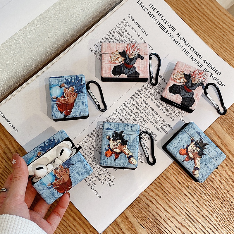 Vỏ Bảo Vệ Hộp Sạc Tai Nghe AirPods 1 2 3 Pro Bằng Silicon Mềm Hình Son Goku Dragon Ball