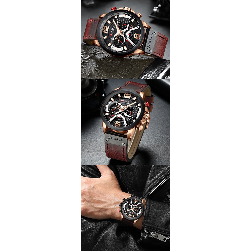 Đồng Hồ Nam Curren Chống Nước Dây Da Cao Cấp 8329 Full Box