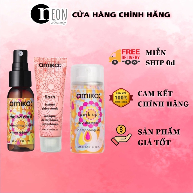 Xịt dưỡng tóc, dầu gội khô, Mặt nạ ủ mềm tóc trong 60s 30ml Amika