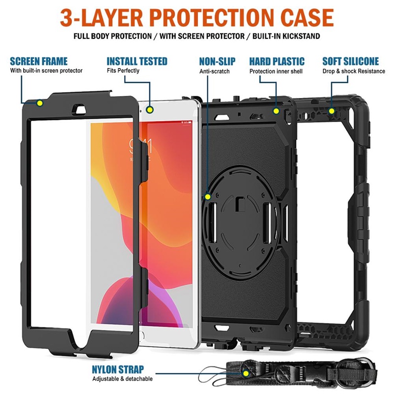 Ốp máy tính bảng Dllencase A137 thích hợp cho iPad thế hệ 7 2018 9.7 6th Air 2 10.5 Air 3 2018 Pro 11 Mini 4 5