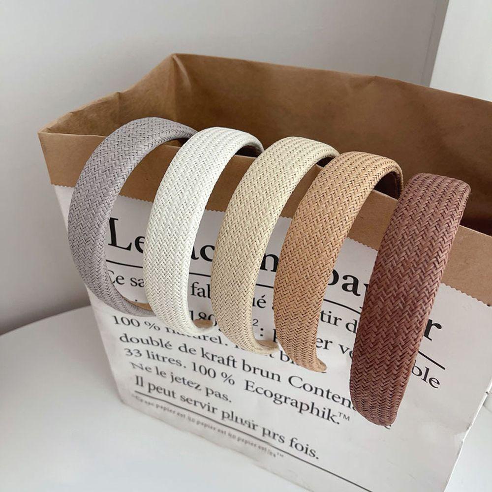 Băng Đô Cài Tóc Màu Trơn Chống Trượt Phong Cách Cổ Điển Cho Nữ