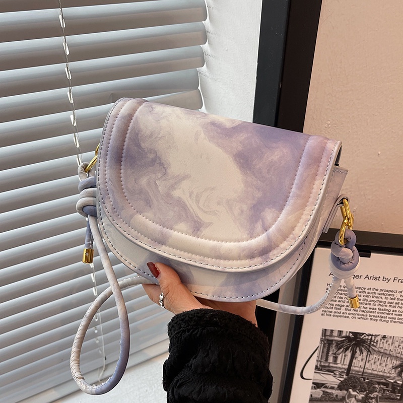 Túi đeo chéo IELGY họa tiết màu nhuộm phong cách cổ điển thời trang cho nữ