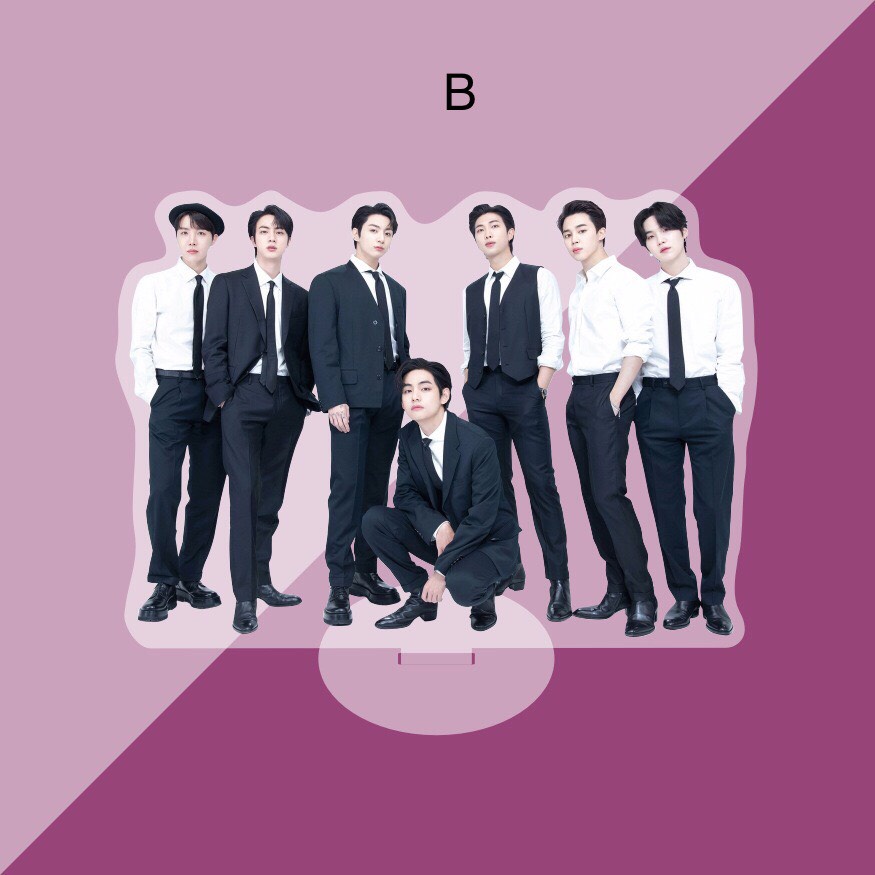 Giá Đỡ Hai Mặt Bằng Acrylic Để Bàn Nhóm Nhạc BTS Mẫu 1