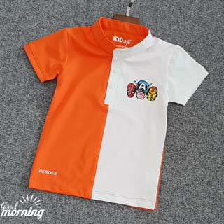 💥💥ÁO THUN CỔ TRỤ IN HÌNH SIÊU NHÂN PHỐI MÀU CỰC_NGẦU CHO BÉ TRAI