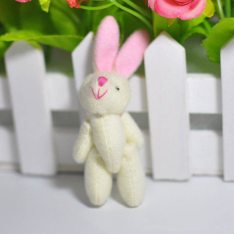 Thỏ nhồi bông mini 7.5cm chuyên dụng cho trang trí tiệc cưới