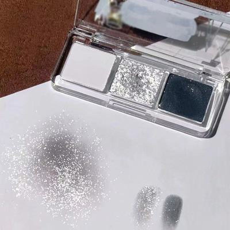 Bảng Phấn Mắt Ba Màu Sắc Tố Ngọc Trai Chống Nước Siêu Nóng