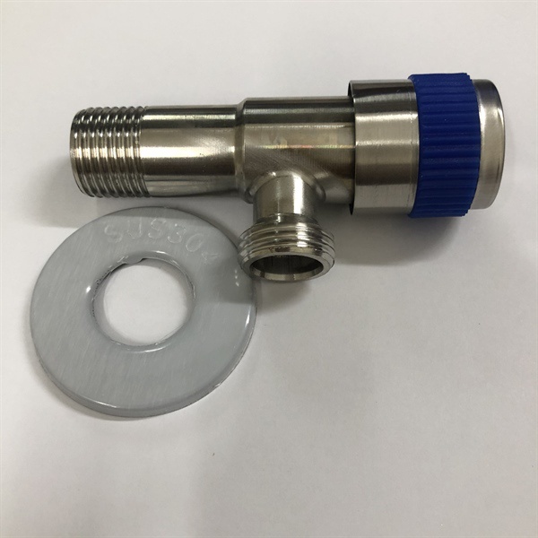 Van chia nước 1 đường chữ F inox 304 (nắp xanh) cao cấp