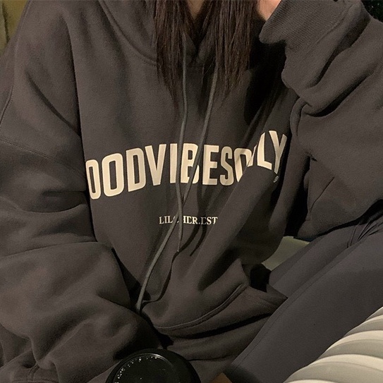 Áo Khoác Hoodie Unisex Nam Nữ GOODVIBESONLY Form Rộng Ulzzang