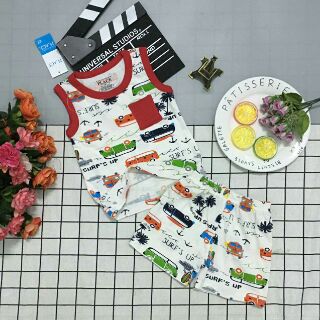 Combo 10 bộ  ba lỗ bé trai