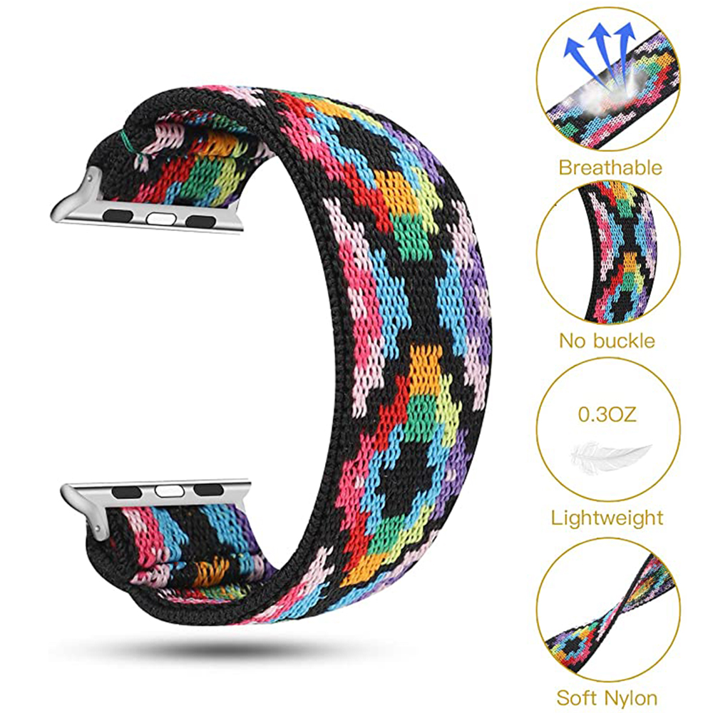 AZTEC Dây Đeo Tay Thay Thế Bằng Nylon Co Giãn Nhiều Màu Sắc Cho Đồng Hồ Đeo Tay Mihan