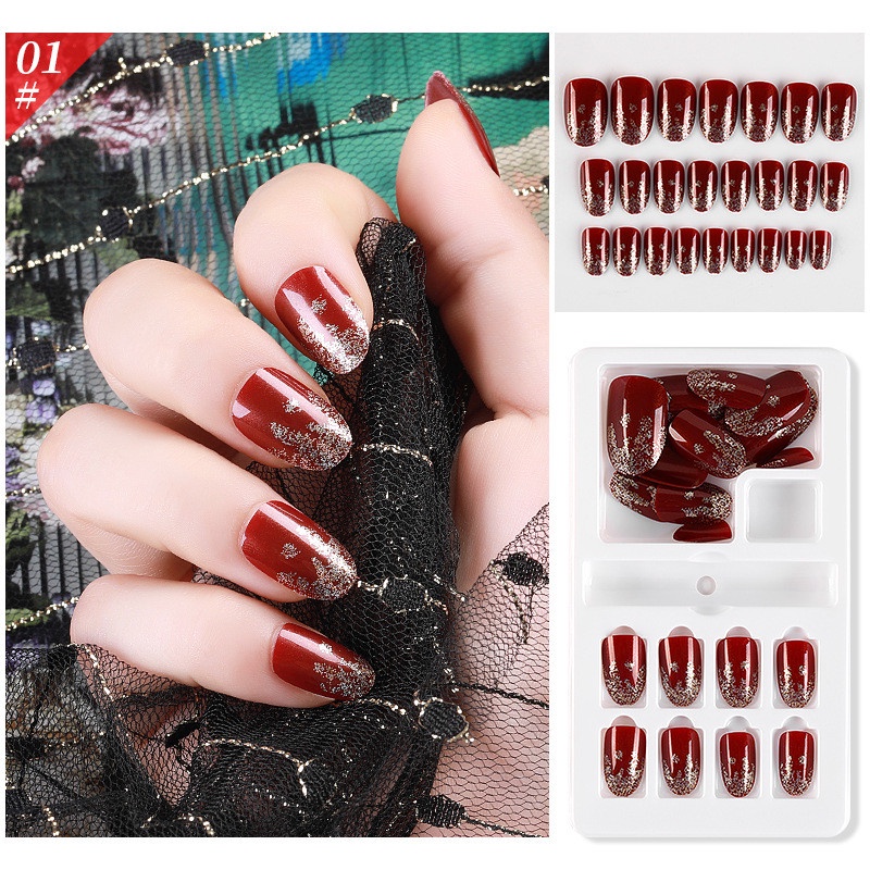 Móng tay giả thời trang móng tay có keo đính sẵn tiện lợi dễ xử dụng COTEMIN MÃ F740