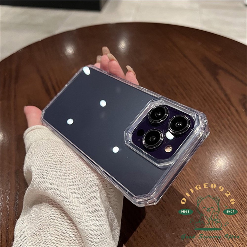 Ốp Điện Thoại TPU Trong Suốt Màu Tím Cho Iphone 14 / 13 Pro Max Plus