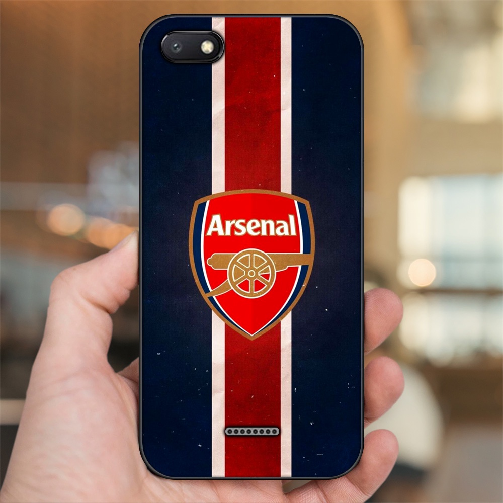 Ốp lưng Xiaomi Redmi 6A viền đen in hình Arsenal FC