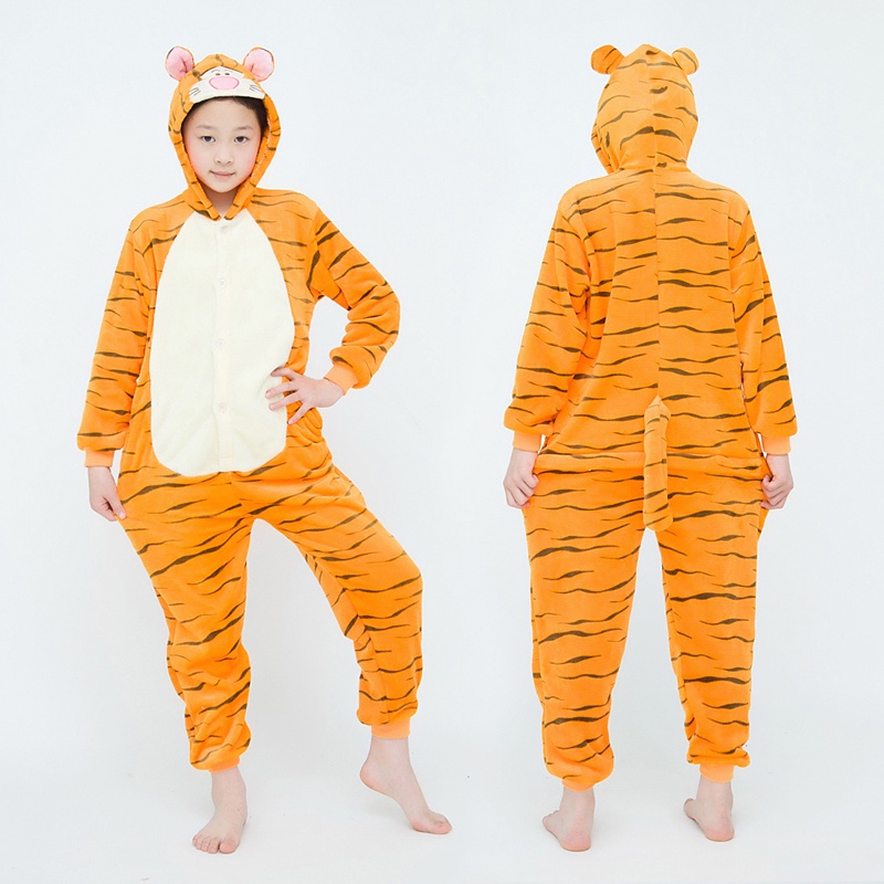 Bộ Đồ Ngủ Tay Dài Có Nón Hình Gấu Trúc Dễ Thương Cho Bé