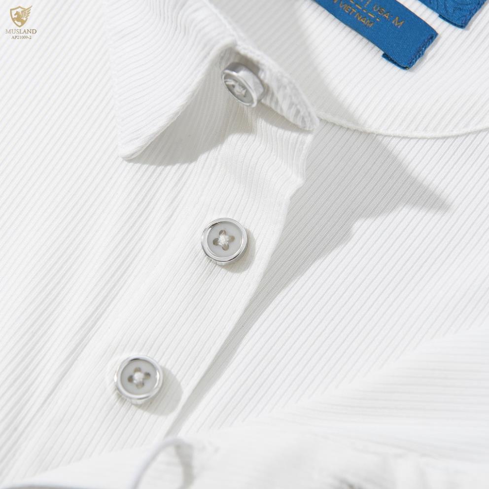 Áo Polo Cotton Compact Prime Musland AP21009 - Áo Polo Nam Co Giãn, Siêu Thoáng Mát