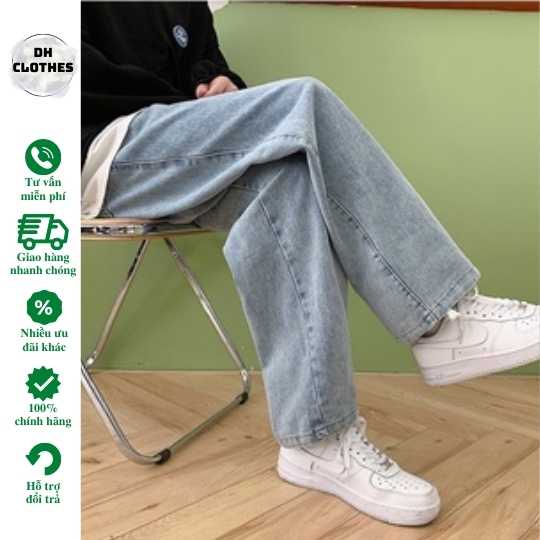 ۩☁۩Quần Baggy Jean Nam Nữ ống rộng dáng suông Unisex phong cách bụi bặm - Giá tốt nhất thị trường 2022-Q9