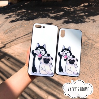 Ốp kính chó Husky&Pug