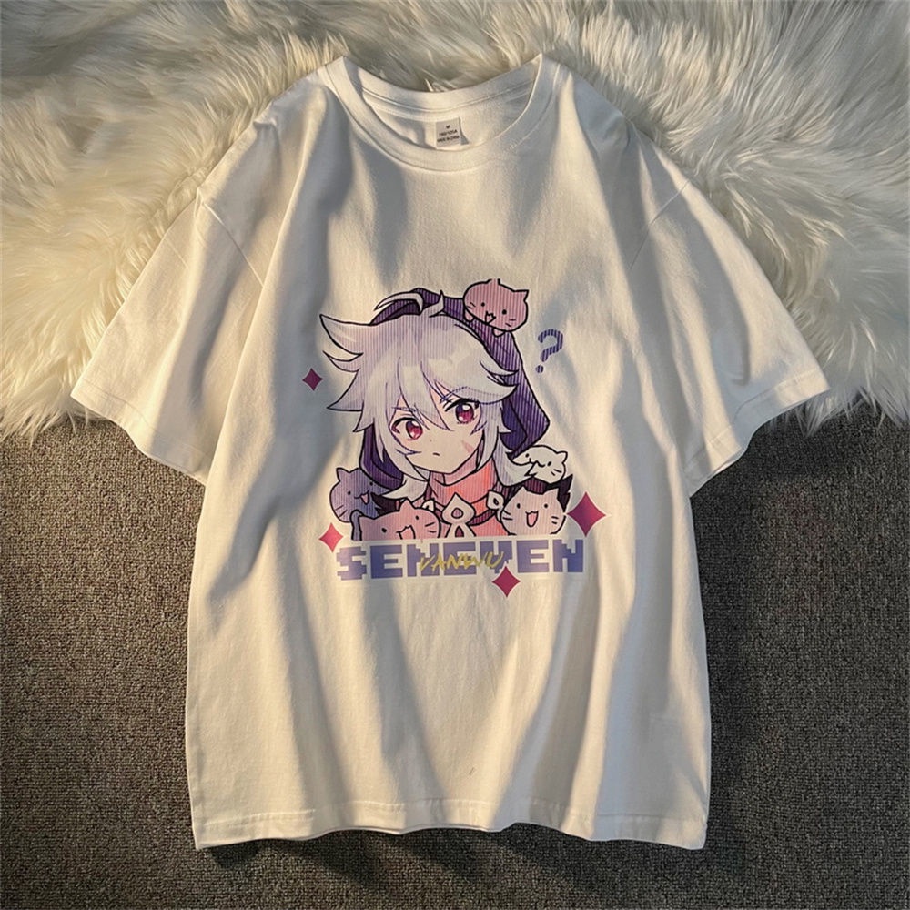 Áo Thun Tay Ngắn In Hình Anime Hai Chiều Phong Cách Nhật Bản Dành Cho Nam Nữ