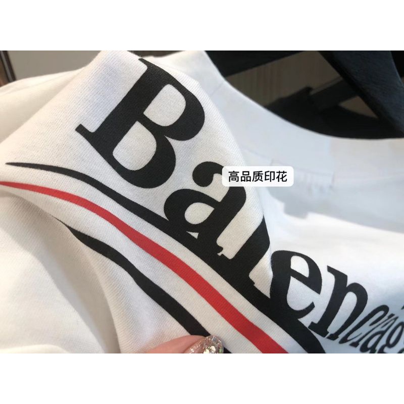 Áo thun BALENCIAGA tay ngắn chất liệu 100% cotton cao cấp thời trang dành cho cả nam và nữ